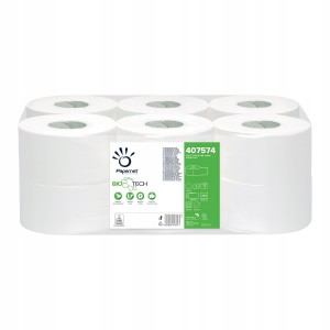 Papier toaletowy Biotech Papernet 407574  JUMBO BioTECH 2-warstwowy 140mb / 12 sztuk